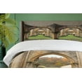 thumbnail image 4 of Ambesonne Antique Duvet Cover Set, Autumn Ruins View, 2-Calking, Sand Brown and Green, 4 of 7