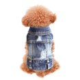 thumbnail image 5 of Dog Jean Jacket, Puppy Blue Denim Lapel Vest Coat , Girl Boy Dog T-Shirt Clothes, Cool and Funny Apparel Outfits, Machine Washable Dog Outfits for Small Medium Dogs Cats, 5 of 9