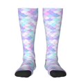 thumbnail image 1 of Fotbe Rainbow Scales Calcetas Divertidas Estampadas para Hombre y Mujer, Calcetas de Algodón hasta la Rodilla para Caminar, Correr, Enfermería y Embarazo, 1 of 6