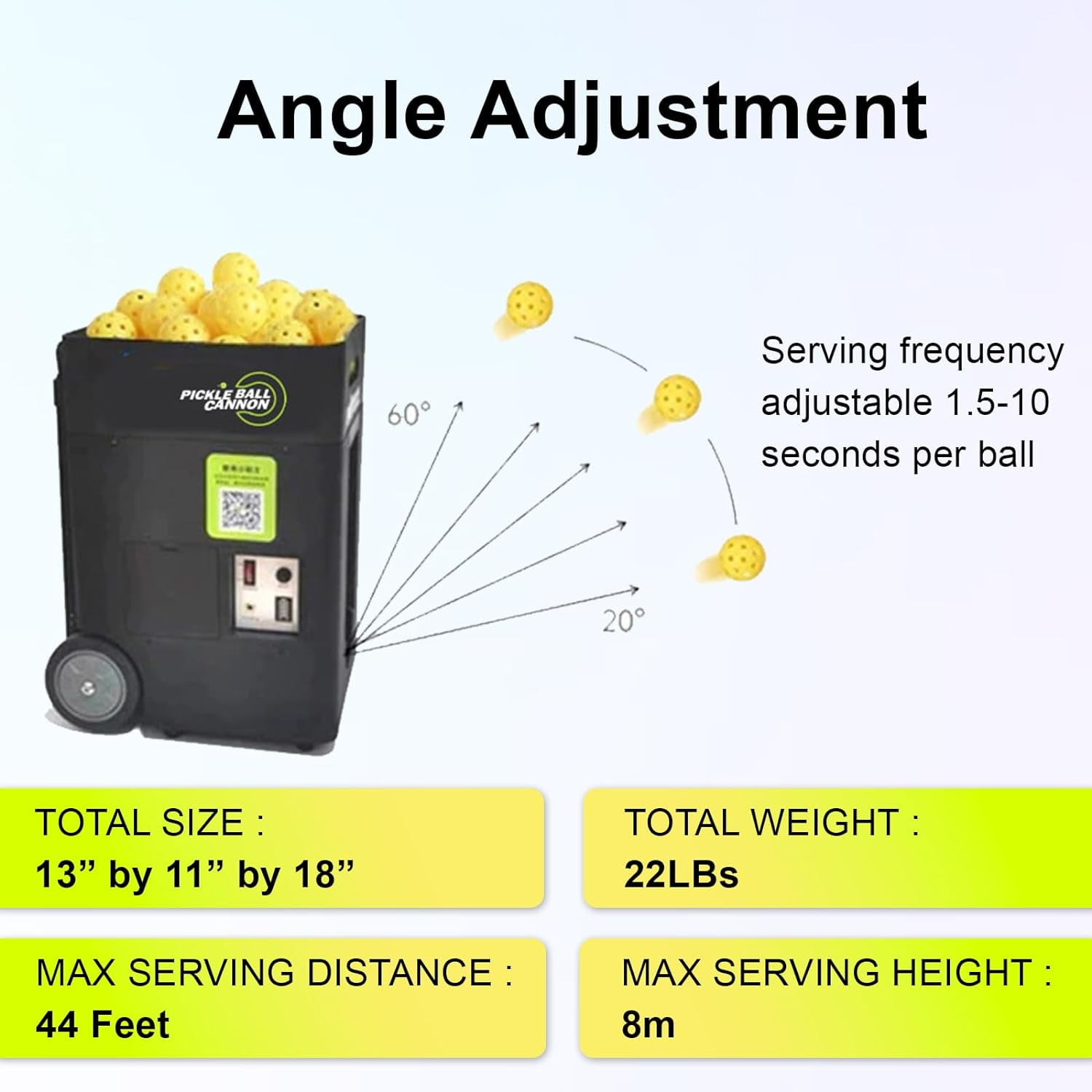 Ultimate Pickle Ball Cannon: Advanced Remote Control Padel Ball Machine - Speed, Spin, and Precision for Enhanced Training - Long Battery Life - Easy Transport - Dual Control Modes