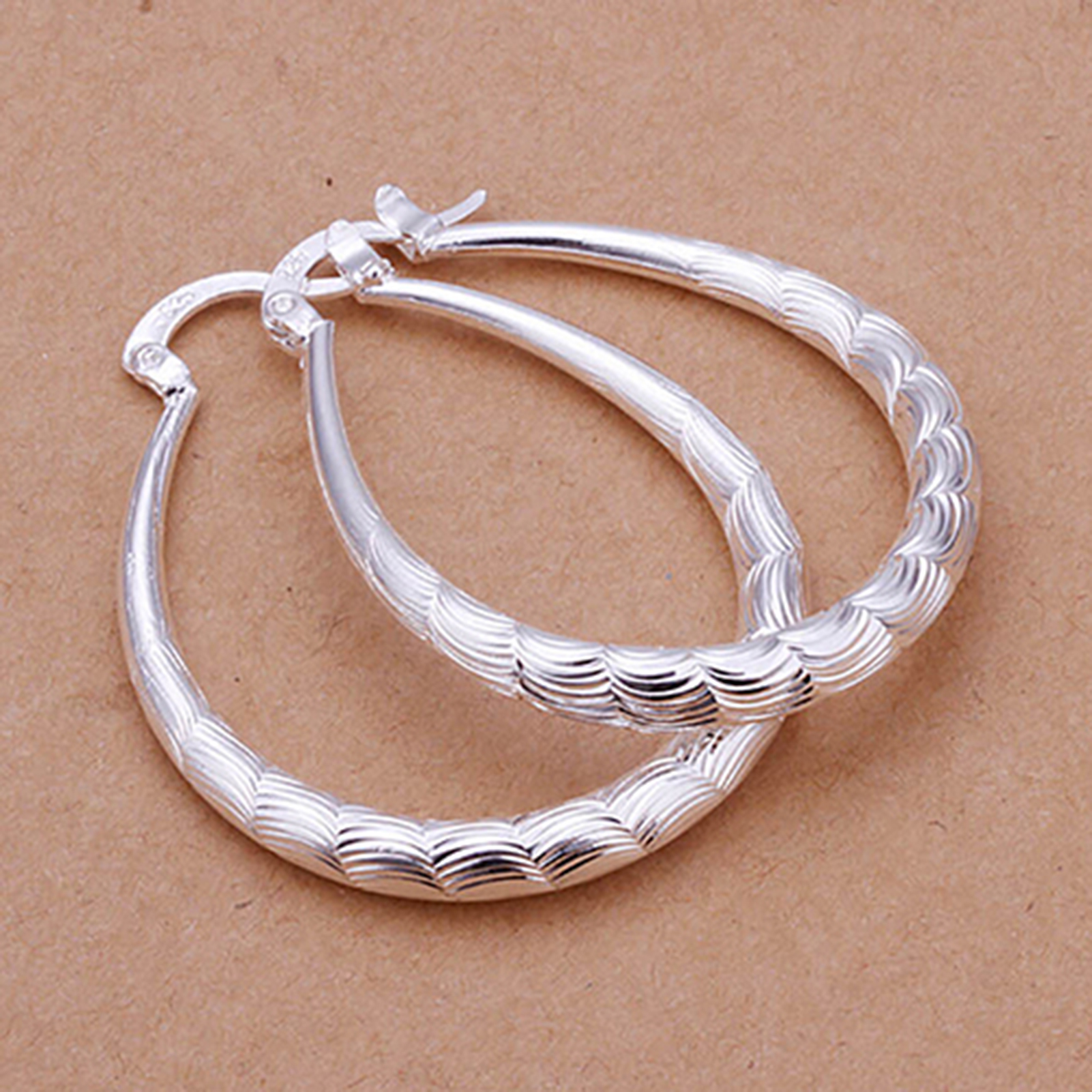 Set Di Orecchini A Cerchio In Argento 925 Ipoallergenici – Placcato Oro Bianco, Multimisura 13-20 Mm, Gioielli Eleganti Per Donne E Ragazze