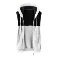 thumbnail image 5 of HAiming Women's Fleece Vest Winter Sleeveless Zip up Padded Hooded Warm Jacket Plus Size Casual Outwear with Pocket, 5 of 5