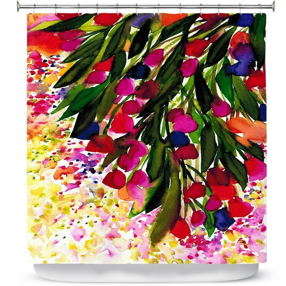 Shower Curtains 70" x 73" from DiaNoche Designs by Julia Di Sano - Botanical Regency I Rainbow