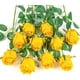 thumbnail image 1 of XmhyTop 10 rosas artificiales de tallo largo, rosas de seda falsas para ramo de boda, decoración del hogar (amarillo), 1 of 5