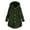 Green, variant on Buttoned Irregular Hooded Plush Top