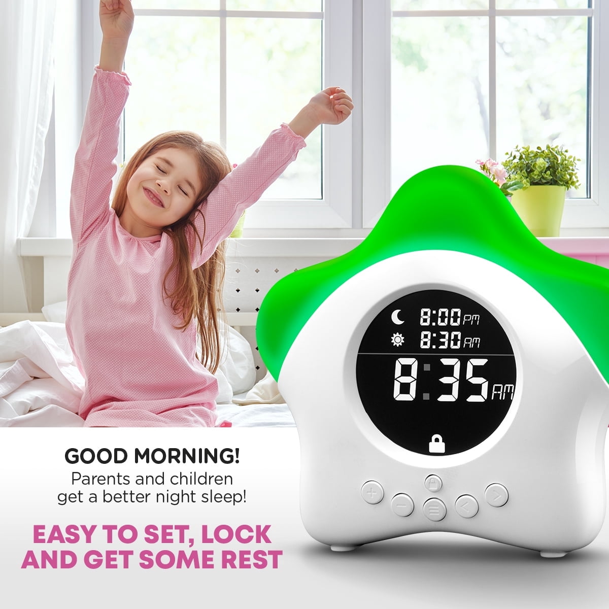 Ok to Wake! Clock for Kids - Toddler Sleep Training Clock, Night Light & Alarm Clock