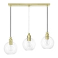 thumbnail image 6 of Livex Lighting - Downtown - 3 Light Sphere Linear Chandelier In Industrial, 6 of 11