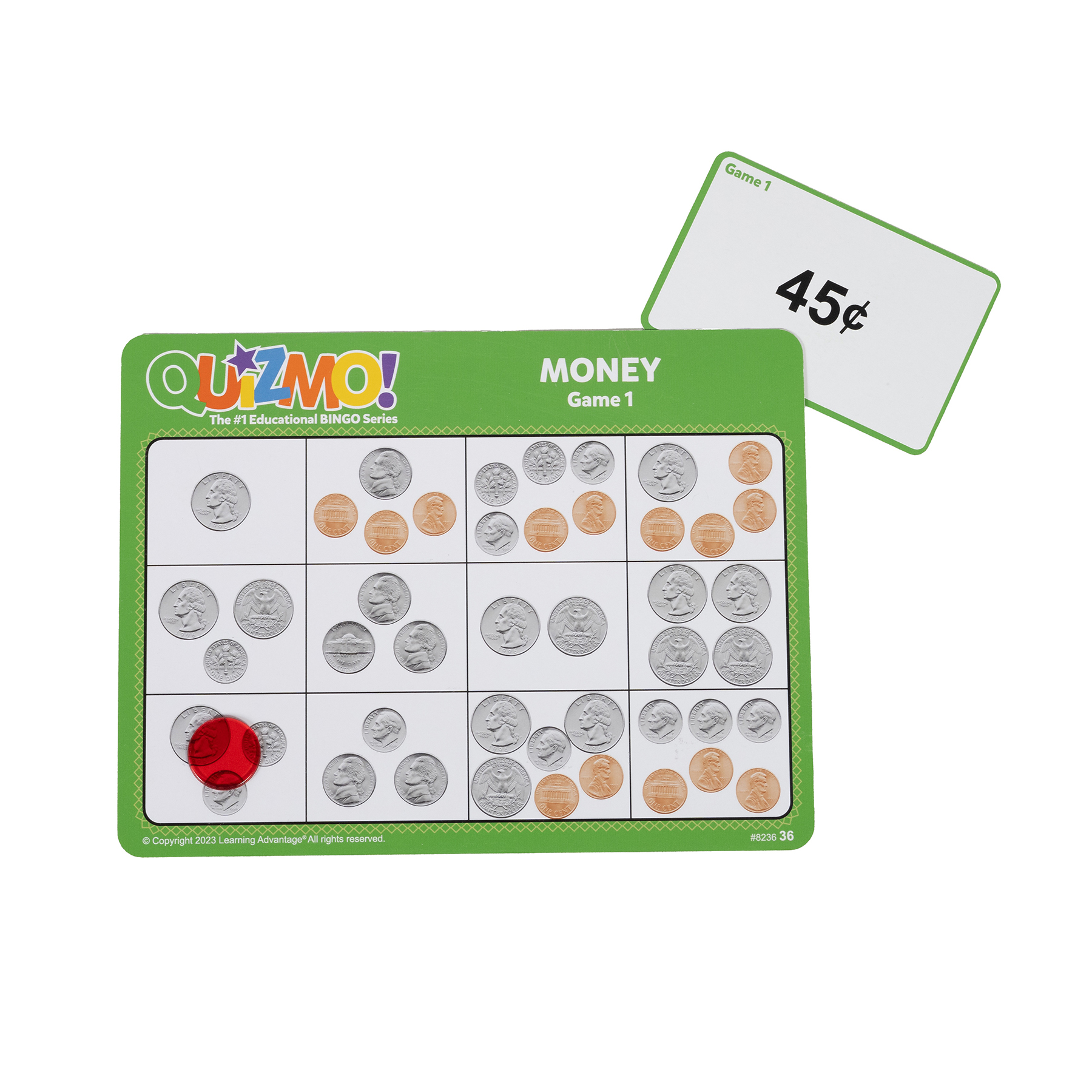 Learning Advantage QUIZMO Money - Bingo-Style Money Game