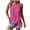 Hot Pink, variant on Women Summer Tops Women's Sleeveless Top With Eyelet Embroidery And Ruffle Trim Cowboy Tops for Women Workout Compression Shirt for Top Cropped Compression with Bra Shirts Green M