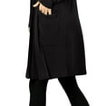 thumbnail image 4 of J. METHOD Women's Open Front Long Sleeve Cardigan Casual Basic Lightweight Soft Sweater with Slouchy Pockets NEWJ1440 Black 2X, 4 of 5