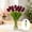 Purple-2C, variant on MMJ Artificial Tulips 10 Pack Realistic Silk Faux Flower Stems 12.99in Flexible Long Stem Home Wedding Party Vase Decor