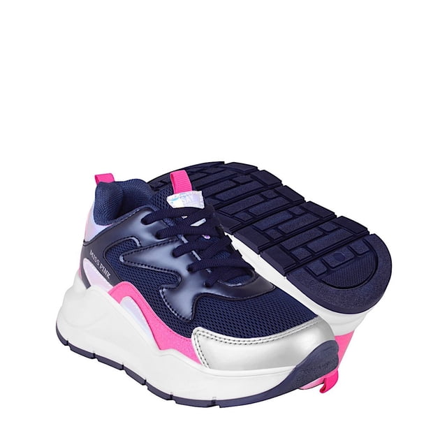 TENIS CASUALES NIÑA MISS PINK 525046 SIMIPIEL AZUL Miss Pink 525046