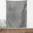 thumbnail image 3 of Geometric Fabric by the Yard Upholstery, Royal Moroccan Mosaic Style Abstract Star and Square Shapes Pattern, Decorative Fabric for DIY and Home Accents, Grey Charcoal Grey White by Ambesonne, 3 of 4