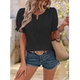 thumbnail image 4 of Tops de Verano de Corta para Mujer, Color Negro, Talla L, 4 of 6
