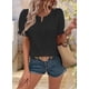 thumbnail image 4 of Tops de Verano de Corta para Mujer, Negros, Talla XXL, 4 of 6