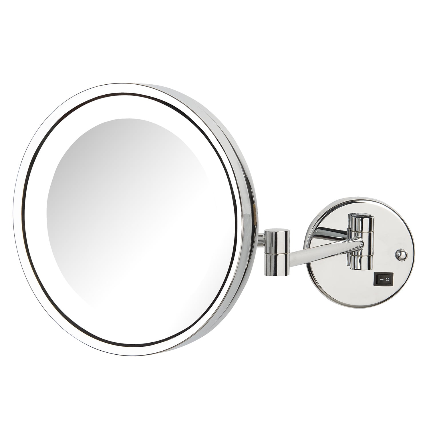 Jerdon HL1016NL 9.5Inch LED Lighted Wall Mount Makeup Mirror with 5x
