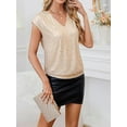 thumbnail image 2 of Women's Sparkling Sequin Sleeveless Top - Shiny Casual Party Shirt for Summer, 2 of 5