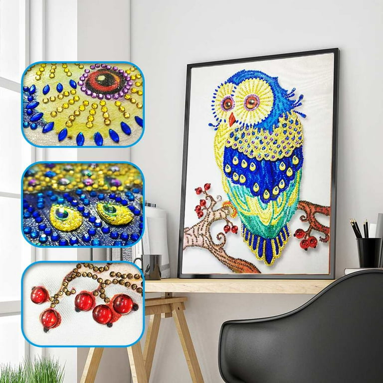 DIY Owl Diamond Painting Silly Portrait Design Embroidery Cute House  Decorations