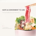 thumbnail image 2 of Zootealy 2.2L Electric Hot Pot 220V Electric Cooker Skillet Non-Stick Rapid Noodles Cooker with Steamer Lid for Steak Egg Fried Rice Ramen Soup with 2 Modes Temperature Control, 2 of 8