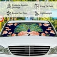 thumbnail image 5 of GZHJMY Car Front Windshield Sunshade UV Heat Protection, Foldable Auto Windshield Sun Visor for Sedan SUV Gold Spring Stripe, Car Sunscreen Blocks UV Rays Heat 51x27.5inch Keep Vehicle Cool, 5 of 6