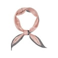 thumbnail image 1 of INSPIRE CHIC Mujeres Bufanda de Seda a Rayas Simples con Color Contrastante Bufanda para el Cuello Rosa 115x35cm/45.3x13.8 pulgadas (LxA), 1 of 6