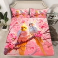 thumbnail image 2 of Homewish Rustic Cherry Flower Full Size Sheets,Country Bird Bed Sheets,Pink Yellow Sheet Sets For Girl,Microfiber Bedroom Decor,4 Pieces, 2 of 7