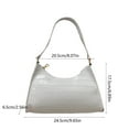 thumbnail image 3 of Meitianfacai Fashion Shoulder Bags for Women, PU Leather Casual Purse Crossbody Bag with Adjustable Strap, 9.64x6.88x2.55in Lightweight Handbag for Office Dating Party Beach（White）, 3 of 6