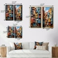 thumbnail image 4 of Designart "Cubic Dynamism in the Cityscape IV" City Buildings Wall Art Set Of 2 - Multi-Color Cityscapes Canvas Set For Living Room Decor, 4 of 7