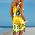 thumbnail image 3 of DDAPJ pyju Summer Dresses for Women Boho Floral Printed Sundresses Flowy Beach Vacation Dresses Casual Pleated Knee Length Sleeveless Tank Dress Deals of Today Z-Yellow XL, 3 of 6
