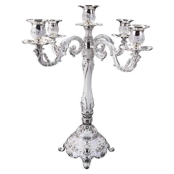 Candlestick Holder, 3/5 ms Candelabra European Style Metal Candle Holder for Holiday Dining Room Decoration Wedding Centerpiece - 5 m
