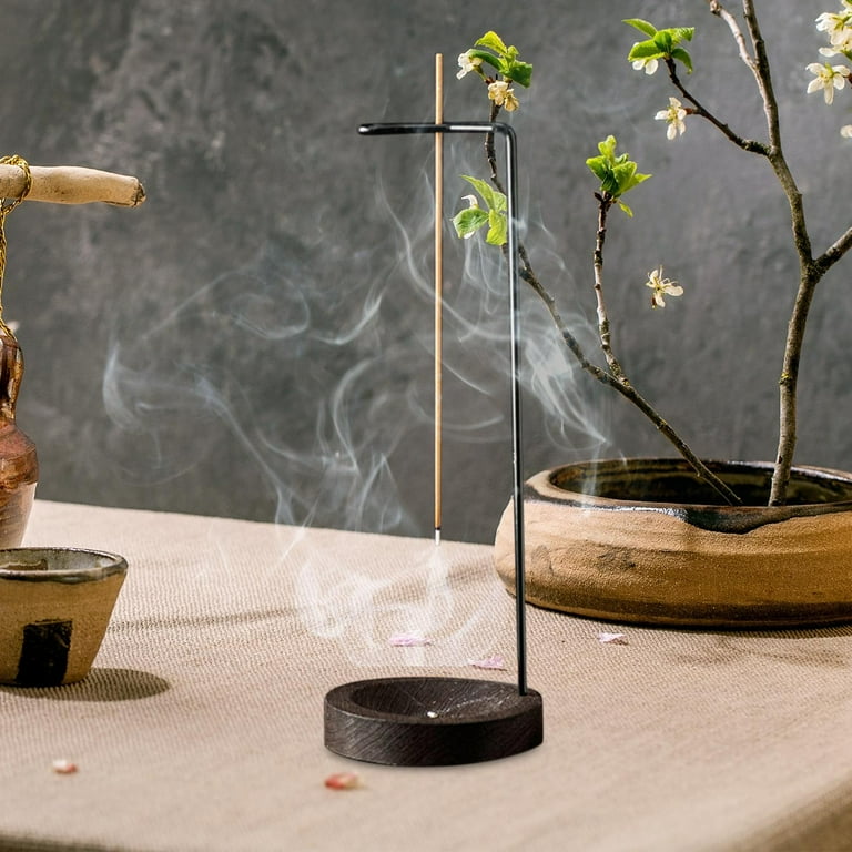 Upside Down Incense Burner Ornament, Multipurpose Wooden Incense
