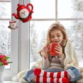 thumbnail image 4 of Colgante acrílico 2D de tetera y taza de té, diseño navideño de acebo, adorno colgante para chimenea, árbol, hogar, decoración festiva, regalo, 4 of 4