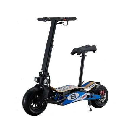MotoTec MiniMad 800w 36v Lithium Electric Scooter, Up to 15 mile Ride
