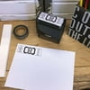 Personalized Rectangular Self-Inking Rubber Stamp - Stretched quatrefoil