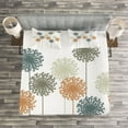 thumbnail image 3 of Ambesonne Dandelion Quilted Bedspread Set 3 Pcs, Meadow in Summer Season, Queen Size, Multicolor, 3 of 3
