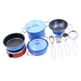 thumbnail image 2 of Kids Children Kitchen Pretend Play Toys Cooking Kitchen Cookware Cookware Set Blue 11pcs, 2 of 7