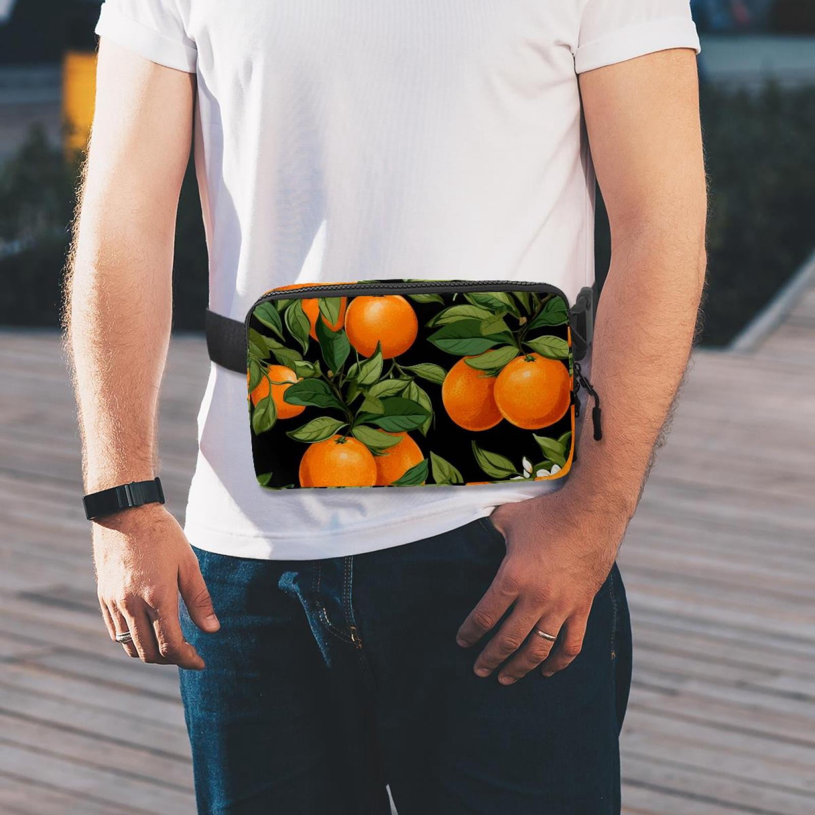 Maple leaf Lightweight Adjustable Crossbody Bag with Extension Strap - Unisex Fanny Pack, Money Belt, Waist Bag