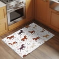 thumbnail image 3 of Beige Brown Horses 2'x3' Washable Rug, Horseshoes Farmhouse Abstract Art Non-Slip Soft Doormat Area Rugs for Entrance Bathroom Bedsides, StainResistant Carpet for Kitchen Bedroom, Entryway Floor Mat, 3 of 9