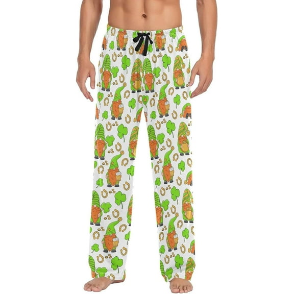 GZHJMY St. Patrick's Day Pajama Pants for Men, Lounge Pants Lightweight Men Pajama Bottoms with Drawstring Pockets, Christmas New Year Birthday Gifts, Small