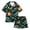 A, variant on WOYY Toddler Girls Pajamas Christmas Satin Short Sleeves Shirt Shorts Sleepwear Pjs Set