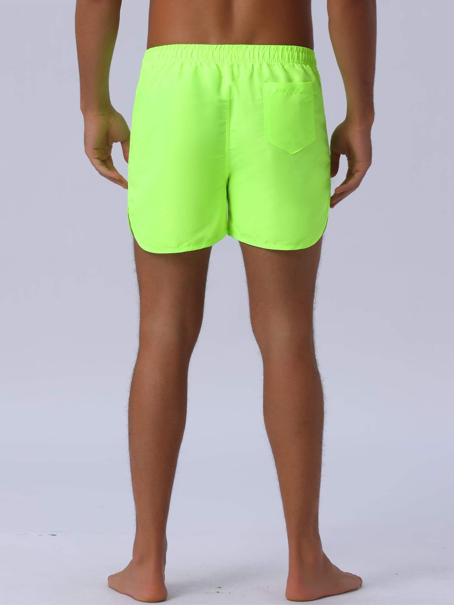 DARING DIVA Men's Elastic Waist Drawstring Beach Board Shorts 30 Light Green
