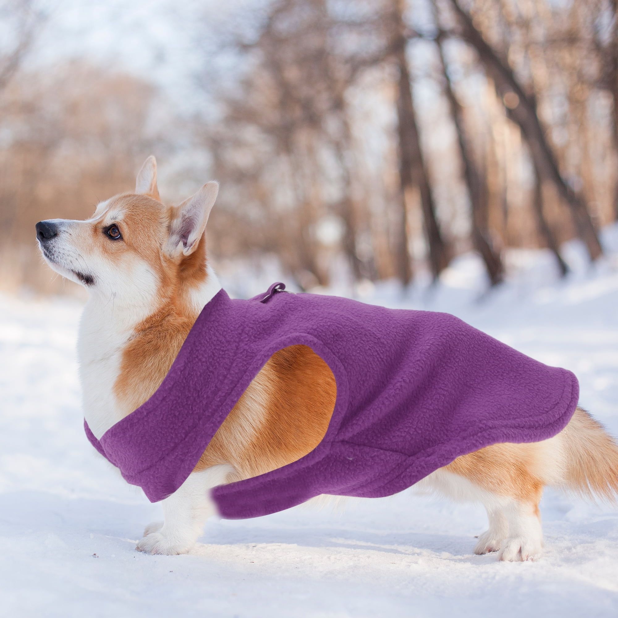 Unique Bargains Dog Cat Warm Vest Small Dog Cat Jumpers Purple XL