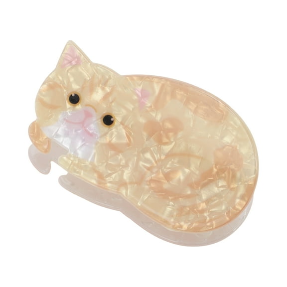 Unique Bargains 1 Pc Cute Cartoon Cat Hair Clips for Home Yellow