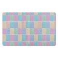 thumbnail image 1 of Classic Checkerboard Bath Rug (20x32in): Extra Soft, Absorbent Microfiber Material, Non-Slip Bath Carpet Adding Luxury to Your Bathroom Floors, 1 of 5