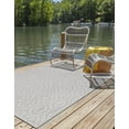 thumbnail image 4 of Unique Loom Outdoor Trellis Textured Collection Area Rug - Spatial (6' x 9' Rectangle Grey/Gray), 4 of 9