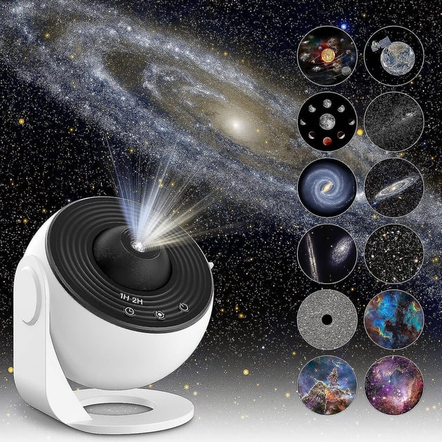 Planetarium Star Projector, Galaxy Projector, Realistic Starry Sky Night Light With 12 Movie Discs, Solar System Constellation Moon For Kids Bedroom L