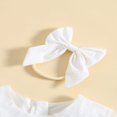 thumbnail image 4 of AMERTEER Bébé Filles Robe d'Été Princesse Tenues Demi-Manche Col Rond Dentelle Maille Robe + Ensembles de Bandeau, 4 of 9