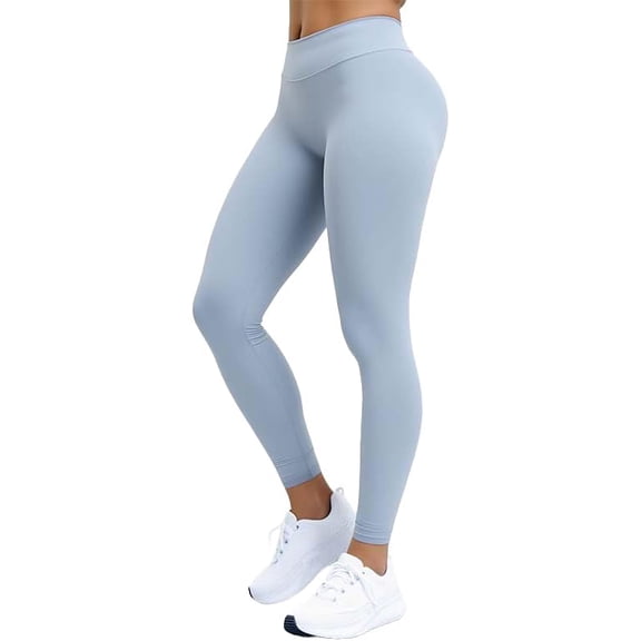 High Waist Yoga Pants for Women - Tummy Control Leggings with 4-Way Stretch for Workout & Running Blue L