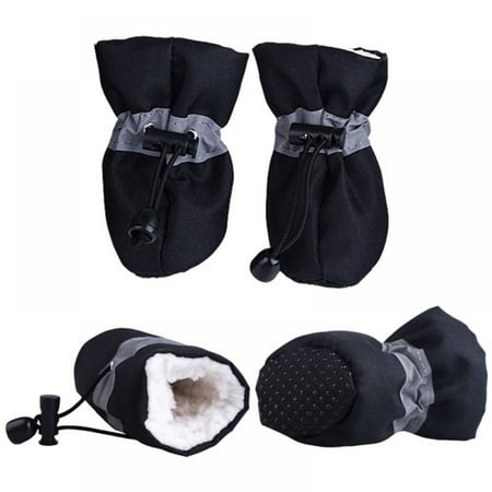 

Deals Dog Shoes for Winter Dog Boots Paw Protectors for Dog Shoes Fleece Warm Snow Booties for Puppy with Anti Slip Rubber Sole for Small Medium Size Dogs 4Pcs Size 2 L1.6xW1.2 inch
