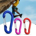thumbnail image 5 of NIBOLOG 6Pcs Climbing Buckles Rustproof Smooth Edge Anti Fade Gourd Shape Aluminum High Hardness Bright Color Carabiners for Travel, 5 of 8